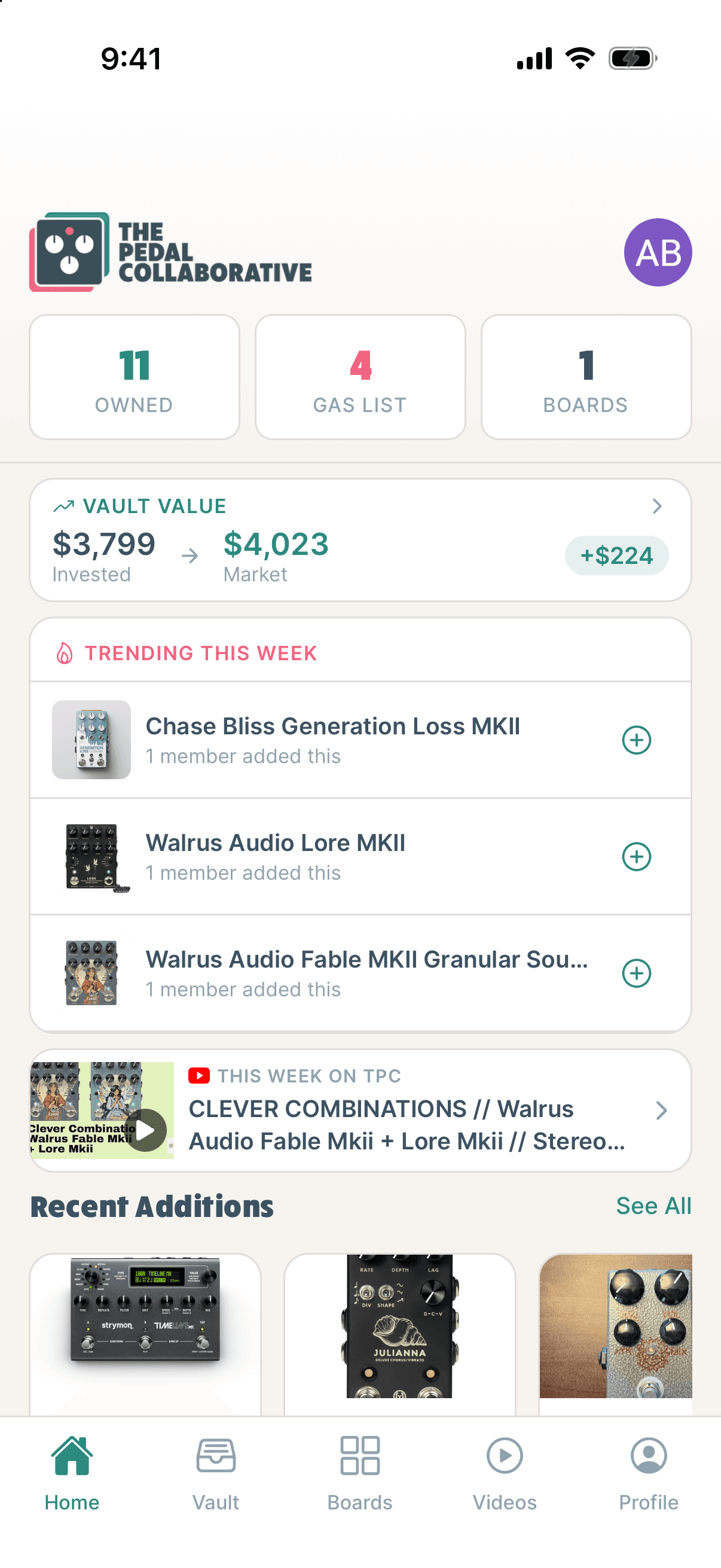 The Home tab