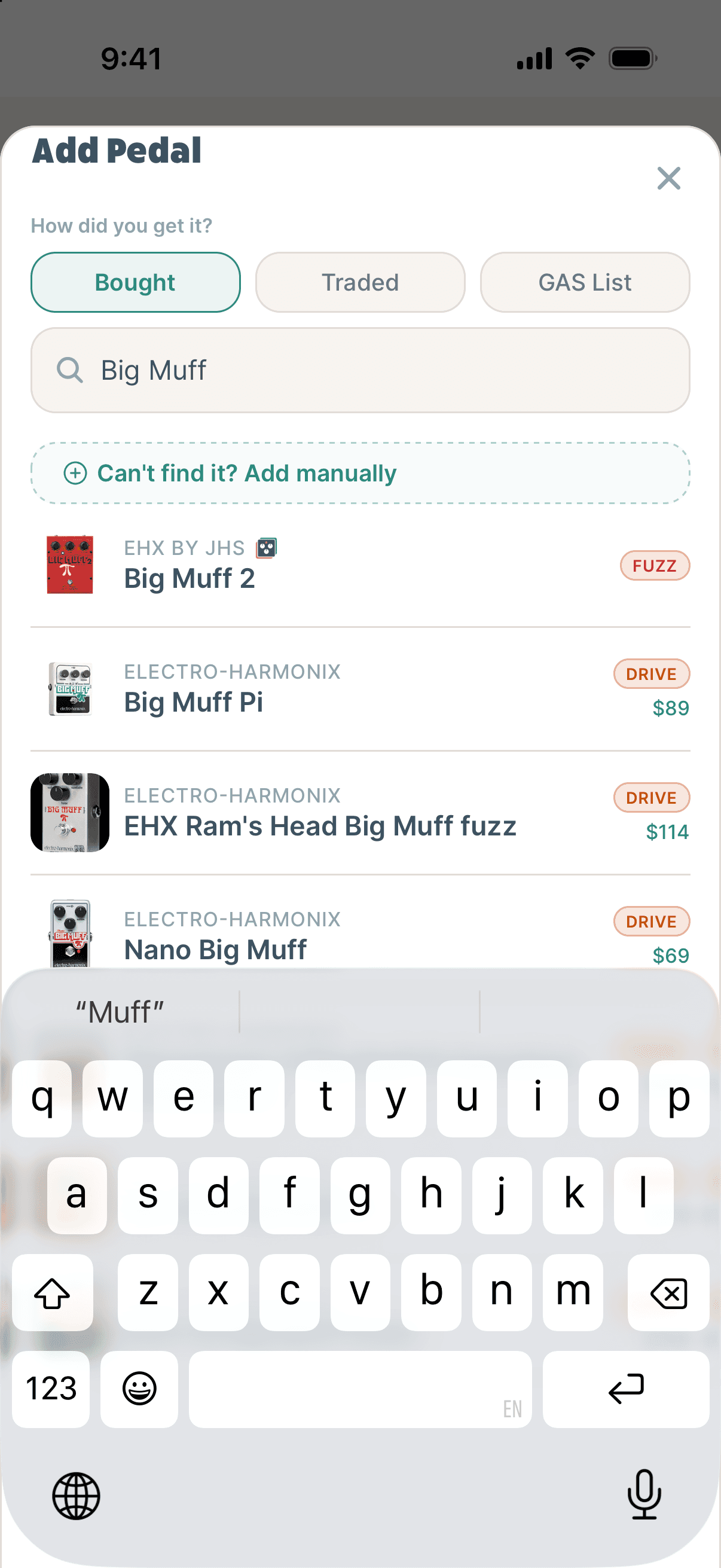 Searching for a pedal